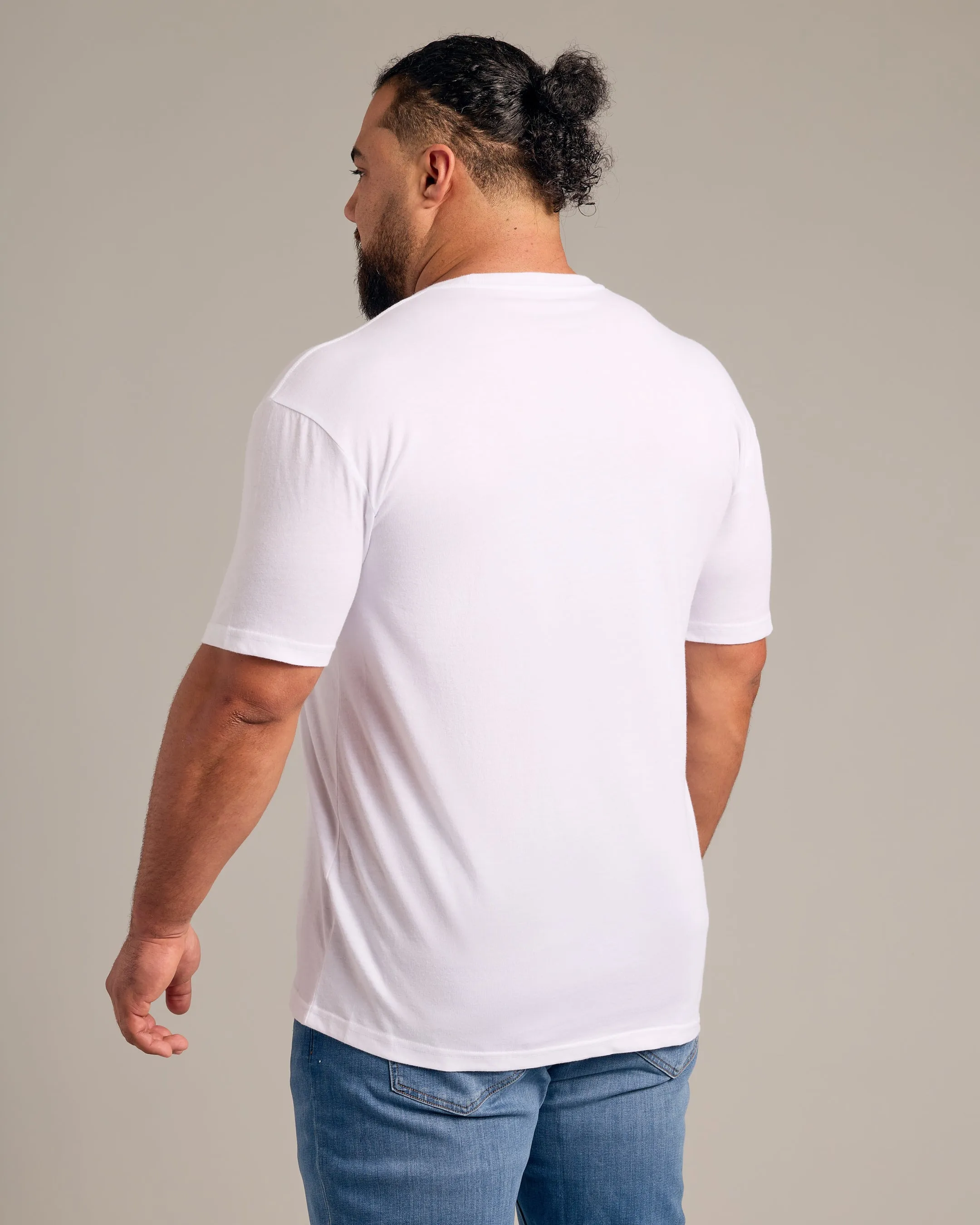 White Short Sleeve Crew Neck Tee