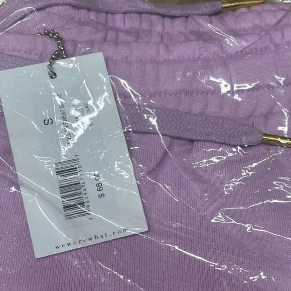 WhoWoreWhat Sweat Shorts SWomens Casual Lounge Lilac Pull On Draw String New
