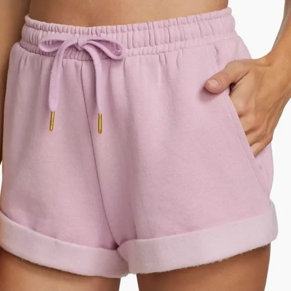 WhoWoreWhat Sweat Shorts SWomens Casual Lounge Lilac Pull On Draw String New