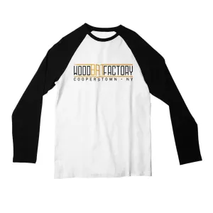 Womans - Juniors Raglan Black/White Logo Tee