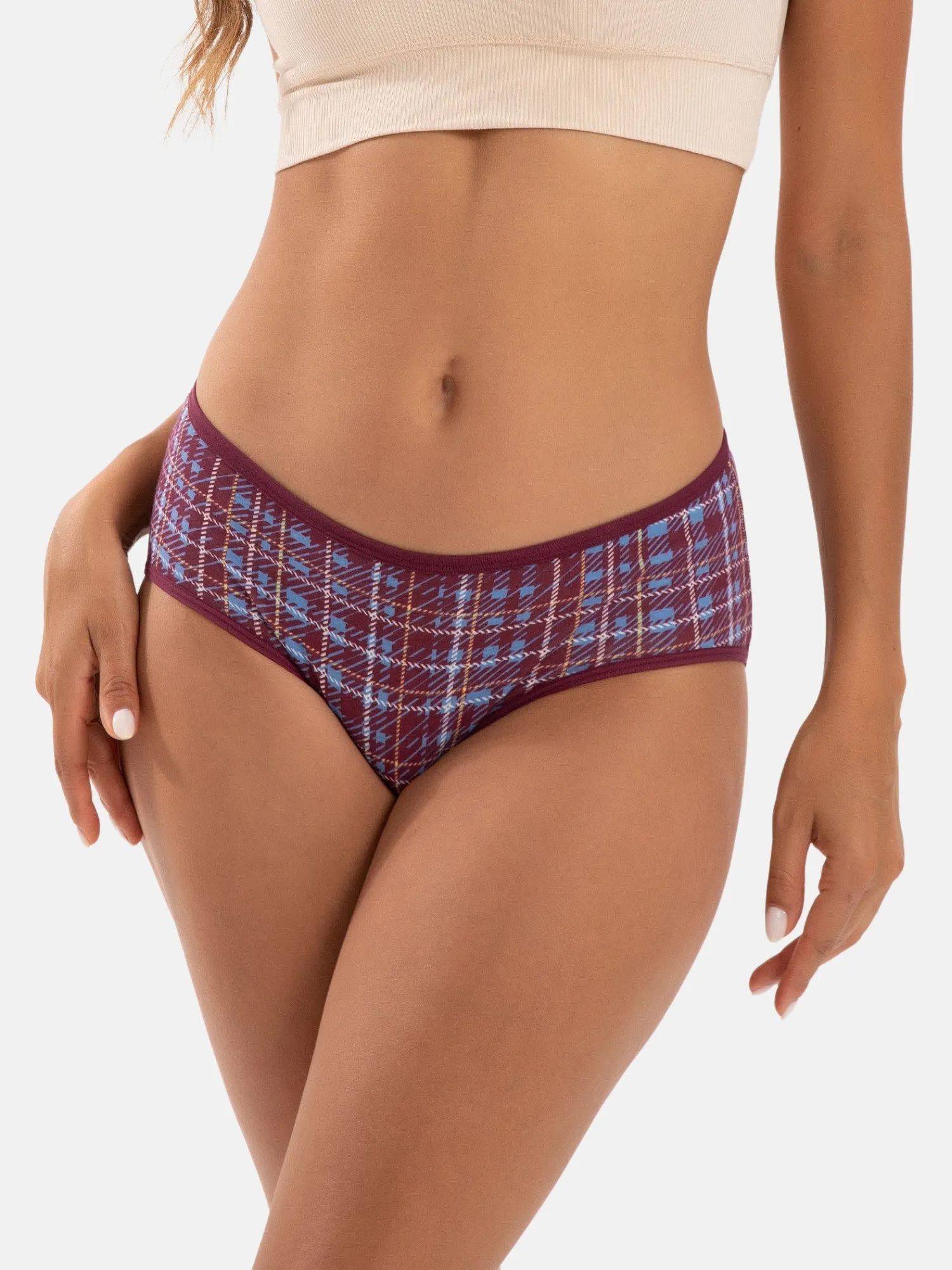 Women's Cotton Mid Waist Hipster 6-Pack