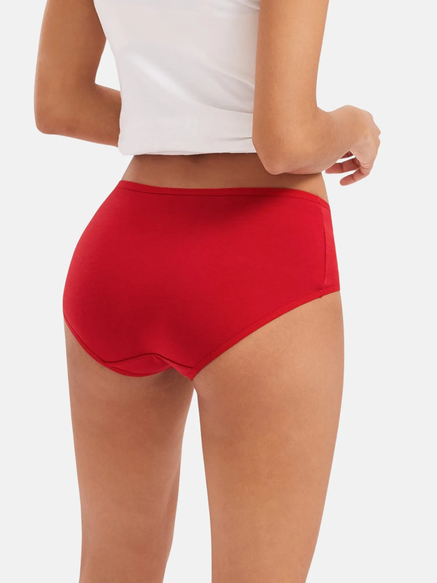 Women's Cotton Mid Waist Hipster 6-Pack
