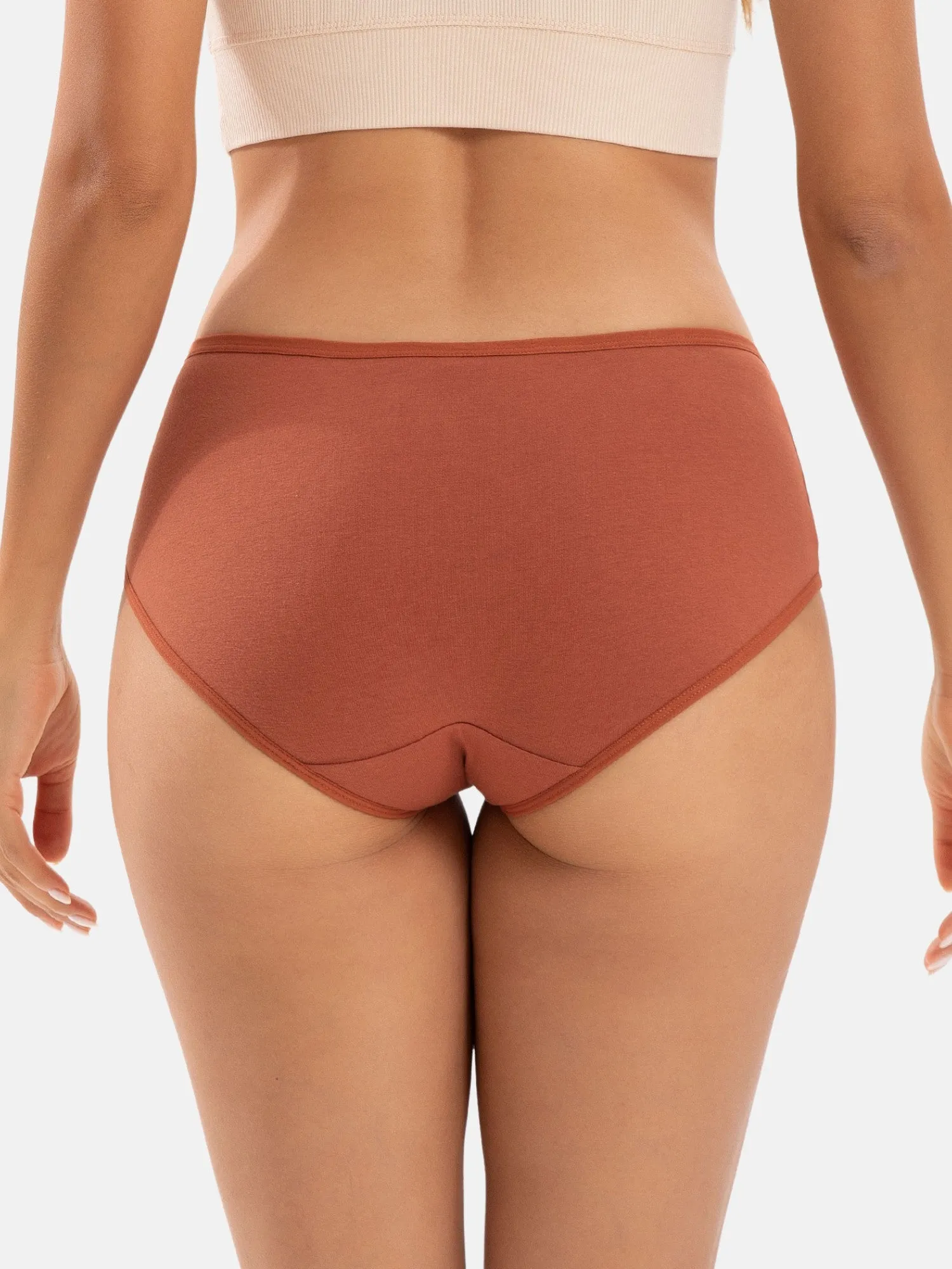 Women's Cotton Mid Waist Hipster 6-Pack