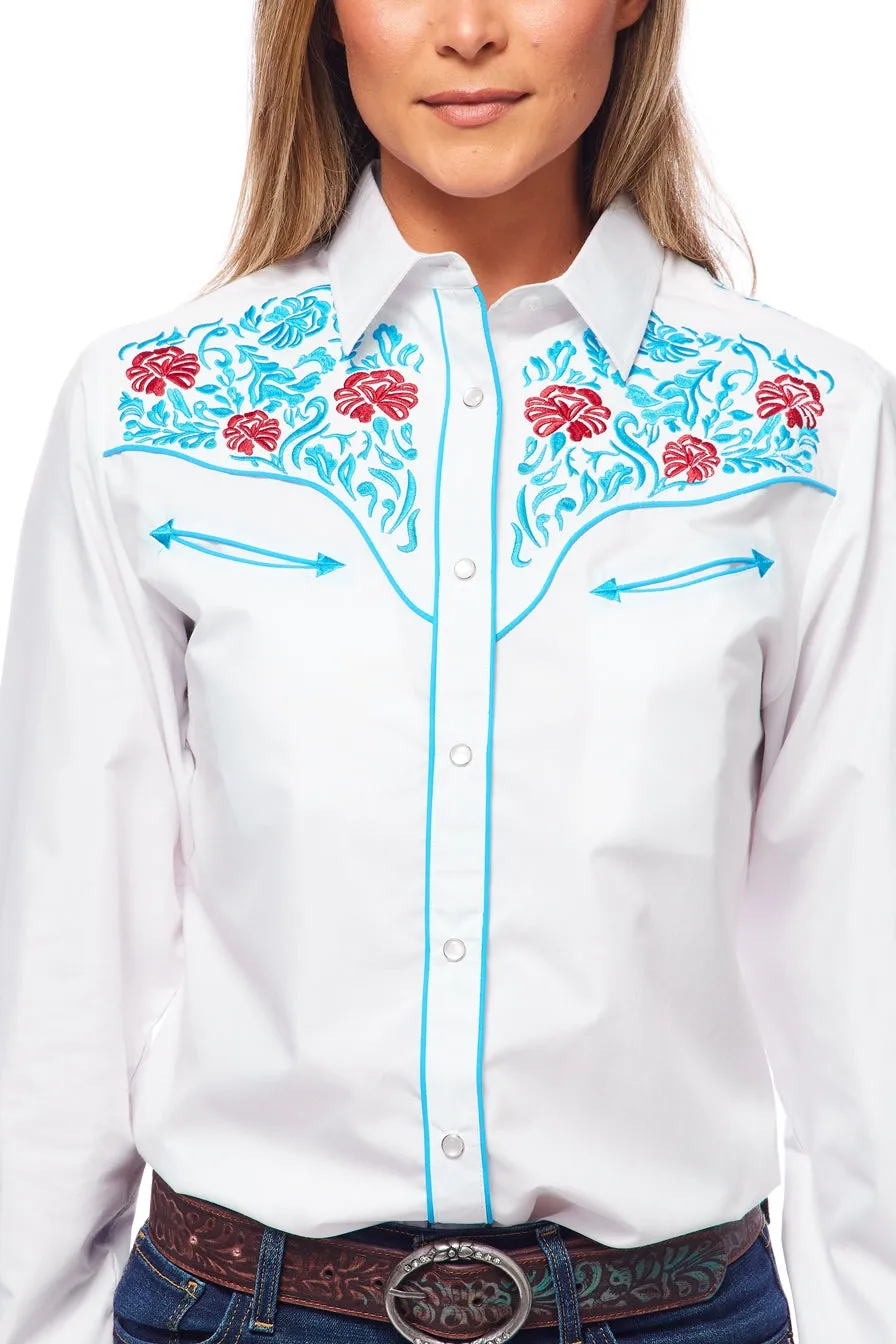 Women’s Western Embroidered Shirts-LS500-513