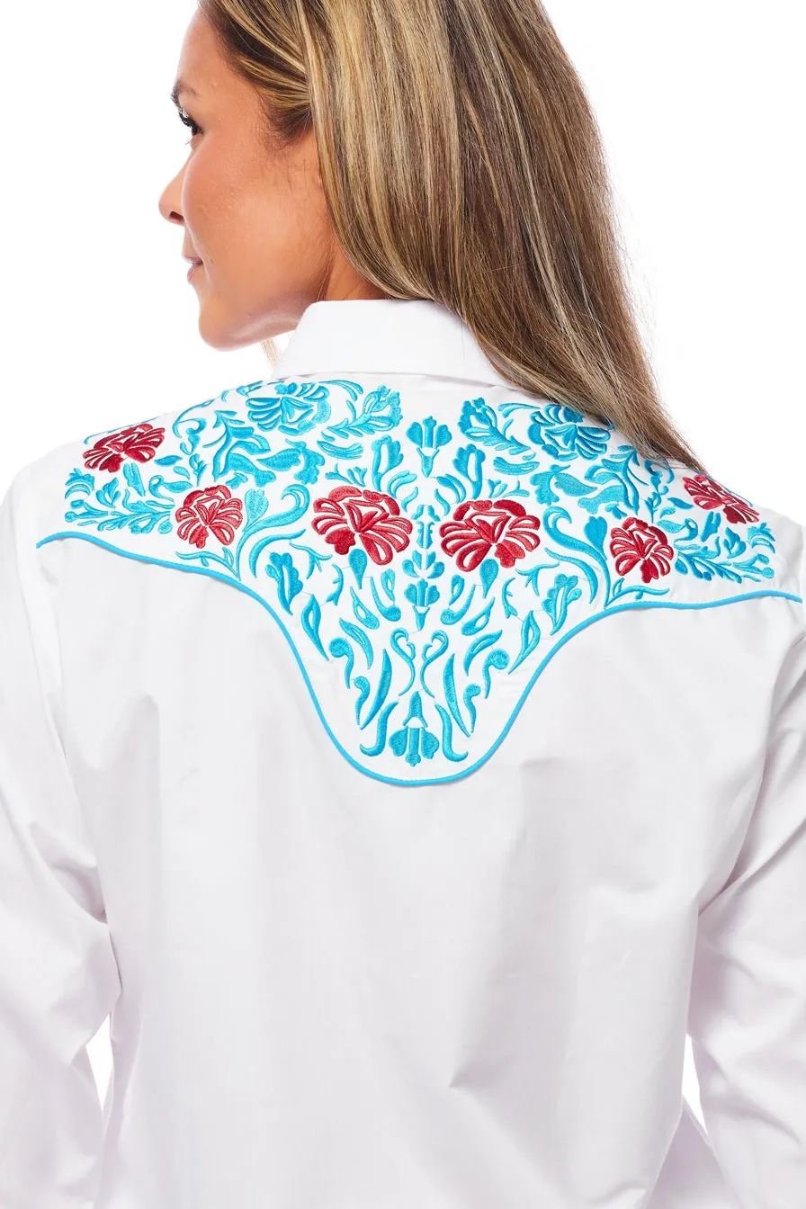 Women’s Western Embroidered Shirts-LS500-513