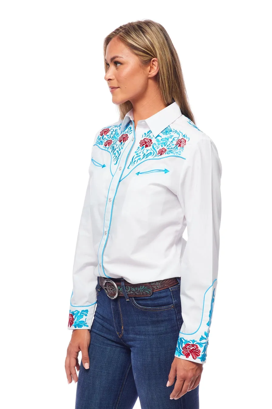 Women’s Western Embroidered Shirts-LS500-513