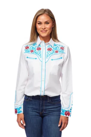 Women’s Western Embroidered Shirts-LS500-513