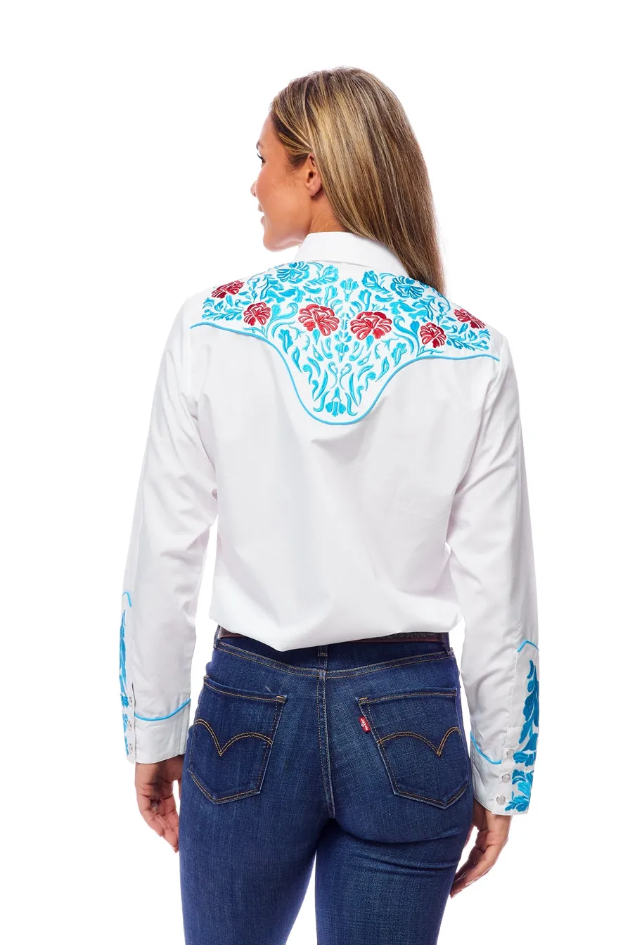 Women’s Western Embroidered Shirts-LS500-513