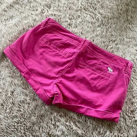 Y2K A&amp;F Pink Khaki Low Rise Shorts