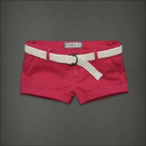 Y2K A&amp;F Pink Khaki Low Rise Shorts