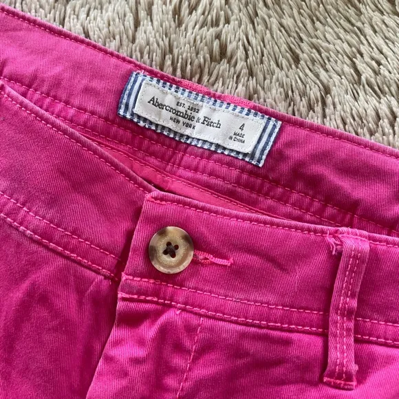 Y2K A&amp;F Pink Khaki Low Rise Shorts