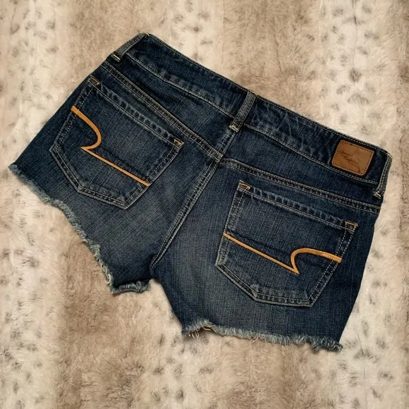 Y2K AEO Destructed Shortie Shorts