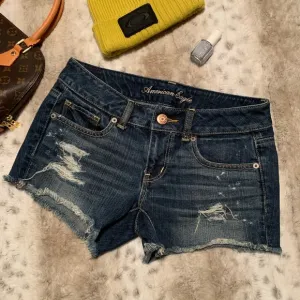 Y2K AEO Destructed Shortie Shorts