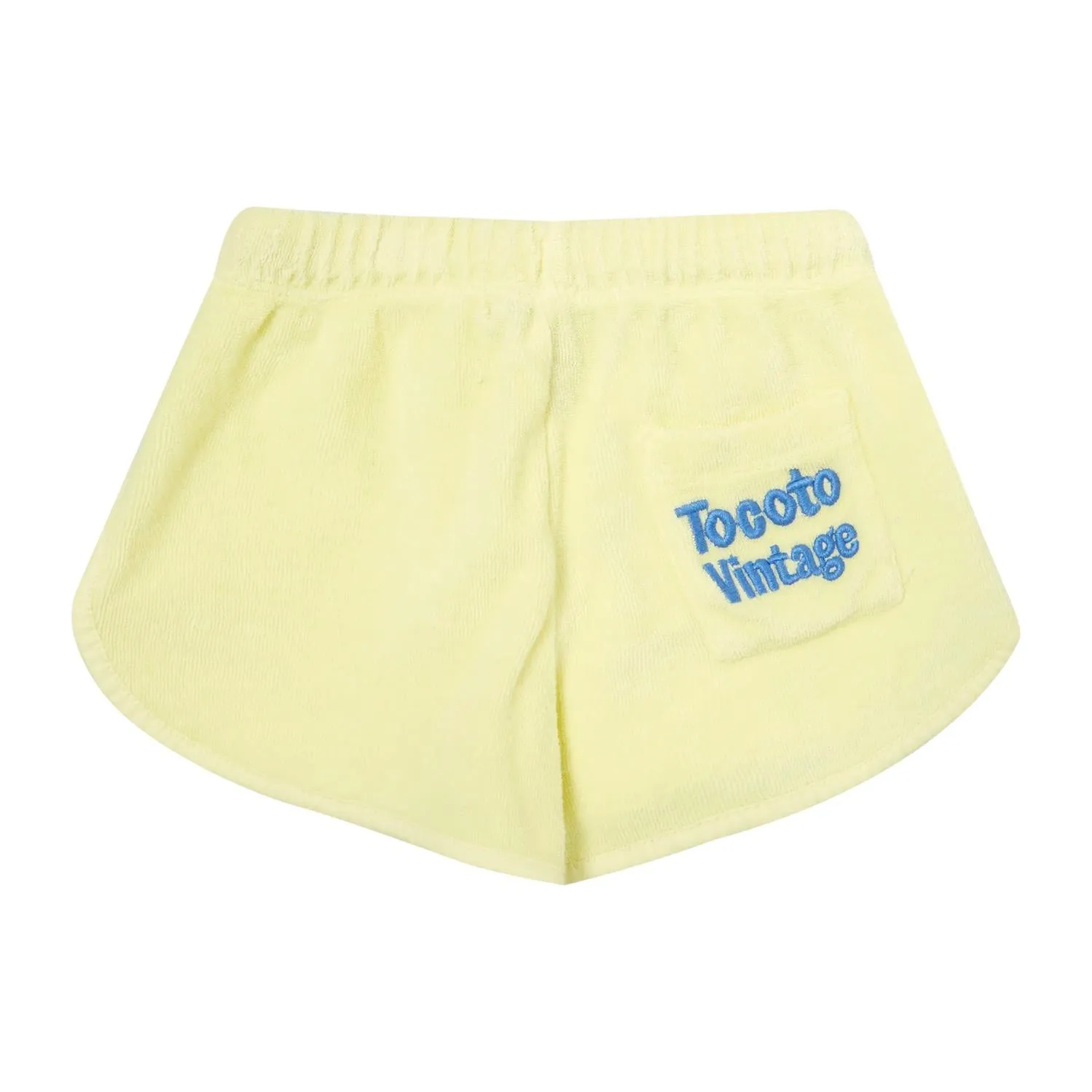Yellow terry polo short set by Tocoto Vintage