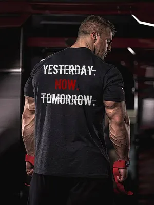Yesterday Now Tomorrow Printed Casual T-shirt