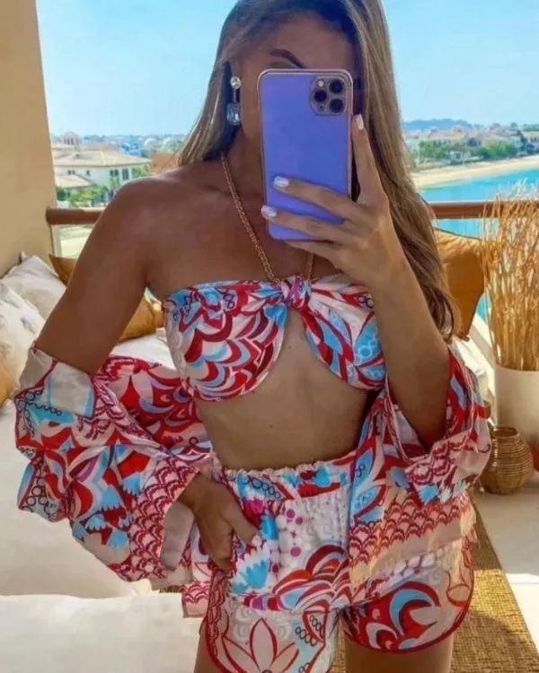Zweiteiler Set Shorts & Bluse Ischia