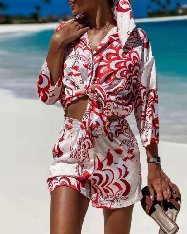 Zweiteiler Set Shorts & Bluse Ischia